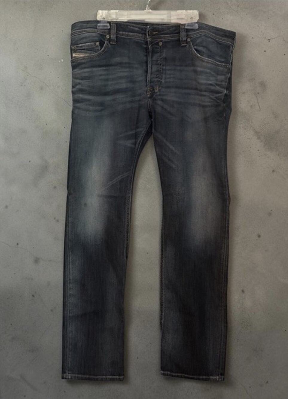 DIESEL Safado Men’s Jeans 38x32 (Measures 40x33) Med Blue Regular Slim Straight